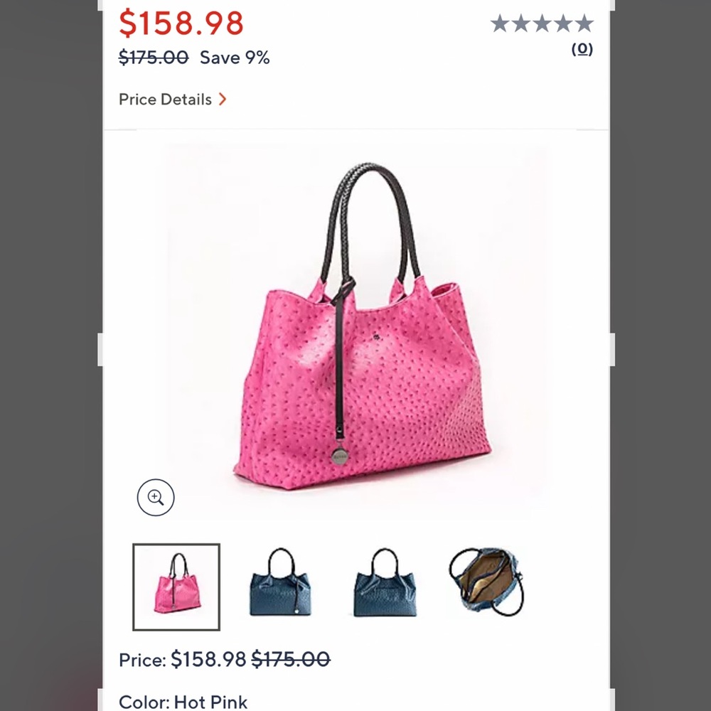 Pink Textured  Tote with Black Handles and Tassel